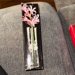 Elegant Crystal Vase with Floral Design